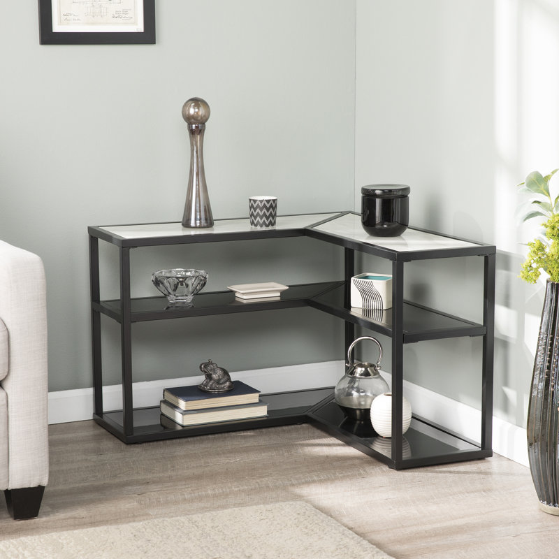 Ebern Designs Klima Faux Marble Wrap Around End Table & Reviews Wayfair